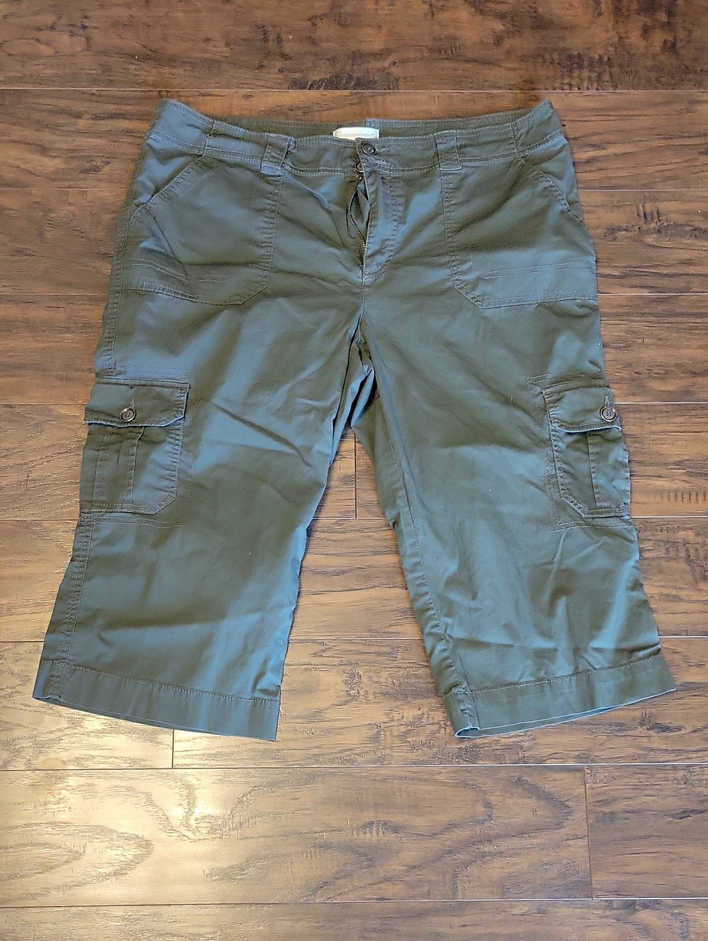 Christopher & Banks Olive Green Cargo Capris